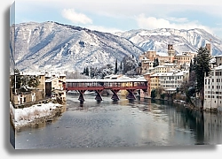 Постер Италия. Город Бассано дель Граппа, Ponte degli Alpini