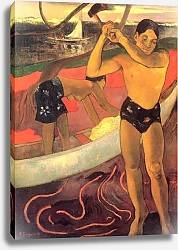 Постер Гоген Поль (Paul Gauguin) Мужчина с топором