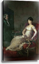 Постер Гойя Франсиско (Francisco de Goya) The Marquesa de Villafranca Painting her Husband, 1804
