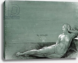 Постер Дюрер Альбрехт Reclining female nude, 1501