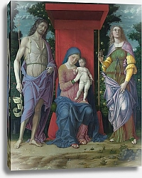 Постер Мантенья Андреа Дева с младенцем и святые