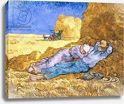 Постер Ван Гог Винсент (Vincent Van Gogh) Noon, or The Siesta, after Millet, 1890