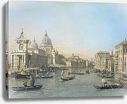 Постер Каналетто (Giovanni Antonio Canal) The Entrance to the Canal Grande at the Punta della Dogana and the Santa Maria della Salute