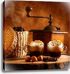 Постер Кофе со сливками и лесными орехами