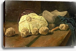 Постер Ван Гог Винсент (Vincent Van Gogh) Натюрморт с капустой и сабо, 1881