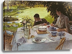 Постер Ниттис Джузеппе Breakfast in the Garden, 1883