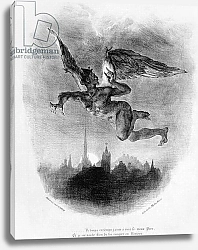 Постер Делакруа Эжен (Eugene Delacroix) Mephistopheles' Prologue in the Sky, from Goethe's Faust, 1828,,