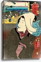 Постер Куниеси Утагава Dried Abalone from Hōki