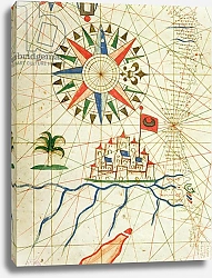 Постер Школа: Итальянская 17в. Egypt, the River Nile and Cairo, from a nautical atlas, 1646