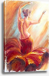 Постер Танцующая женщина в красном