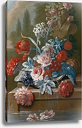 Постер Мозер Мари Bouquets of flowers on a ledge above water