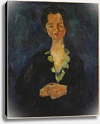 Постер Сутин Хаим Portrait of a Woman with a Blue Background, 1927