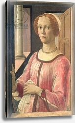 Постер Боттичелли Сандро (Sandro Botticelli) Smeralda Bandinelli, grandmother of the sculptor Baccio Bandinelli, c.1471
