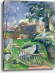Постер Гоген Поль (Paul Gauguin) The Wooden Gate or, The Pig Keeper, 1889