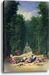 Постер Котель Джин Младший The Groves of Versailles: View of the Maze with Diana and her Nymphs, 1688
