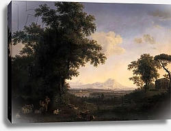 Постер Хаккерт Якоб (Jakob Philipp Hackert) Arcadian Landscape, 1829