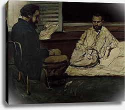 Постер Сезанн Поль (Paul Cezanne) Paul Alexis Reading a Manuscript to Emile Zola 1869-70