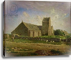 Постер Милле, Жан-Франсуа The Church at Greville, c.1871-74