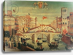 Постер Школа: Итальянская 17в. Il Gioco del Ponte dei Pisani