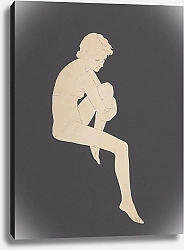 Постер Пэриш Максфилд Seated Nude, preliminary Edison Mazda Lamps calendar