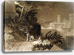 Постер Тернер Вильям (последователи) F.61.I The Tenth Plague of Egypt, from the 'Liber Studiorum', engraved by William Say, 1816