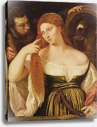 Постер Тициан (Tiziano Vecellio) Woman Combing her Hair