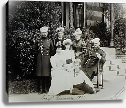 Постер Школа: Русская 19в. Tsar Alexander III surrounded by his family at Livadia, 1893