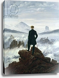 Постер Фридрих Каспар (Caspar David Friedrich) The Wanderer above the Sea of Fog, 1818