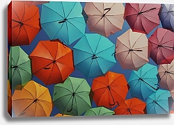 Постер Разноцветные зонты, Площадь Экс-ан-Прованс, Франция