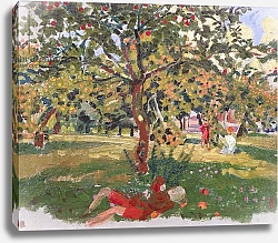 Постер Дени Морис A Child Asleep Under an Apple Tree, 1903