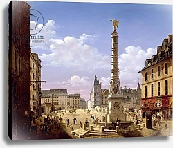 Постер Бау Этьен The Fountain in the Place du Chatelet, Paris, 1810