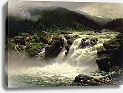 Постер Norwegian Waterfall, at Lofor in Valders, 1905
