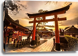 Постер Японская национальная арка в Киото, Япония