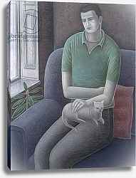 Постер Эдиналл Рут (совр) Young Man with Cat, 2008