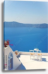 Постер Греция. Санторини. Терасса