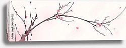 Постер Цветение вишни весной