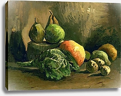 Постер Ван Гог Винсент (Vincent Van Gogh) Натюрморт с овощами и фруктами, 1884