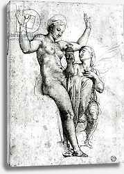 Постер Рафаэль (Raphael Santi) Psyche presenting Venus with water from the Styx, 1517
