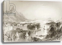 Постер Бартлет Уильям (последователи, грав) Clew Bay seen from Westport, County Mayo, 1860s