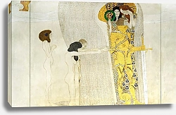 Постер Климт Густав (Gustav Klimt) Бетховенский фриз, Страдания человечества