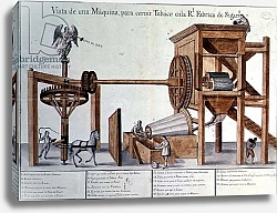 Постер Школа: Испанская 18в. Tobacco Sieving Machine from the Royal Tobacco Factory in Mexico, 1785-87