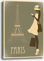 Постер Девушка в Париже