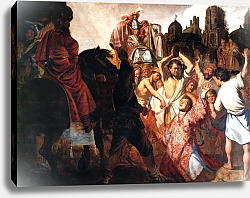 Постер Рембрандт (Rembrandt) Побиение камнями св. Стефана