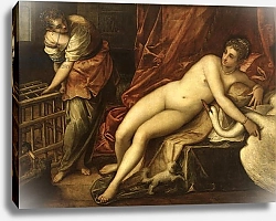 Постер Тинторетто Джакопо Leda and the Swan, c.1570