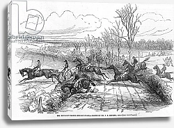 Постер Херринг Джон The Newport Pagnel Steeple Chase, engraved by Smyth, from 'The Illustrated London News', 1846