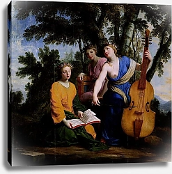 Постер Лесюер Эсташ The Muses Melpomene, Erato and Polymnia, 1652-55