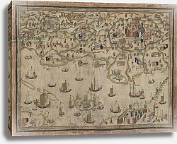 Постер Школа: Китайская 19в. Forts Zeelandia and Provintia and the City of Tainan, wall hanging