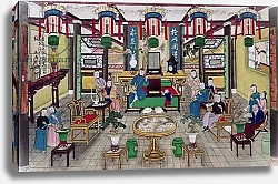 Постер Школа: Китайская 19в. A Room in the House of Mr. Kong, a Peking Merchant
