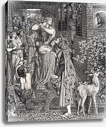 Постер Розетти Данте Mary Magdalene at the door of Simon the Pharisee, 1853-9