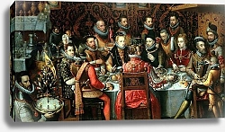 Постер Санчес Коэльо Алонсо The Banquet of the Monarchs, c.1579